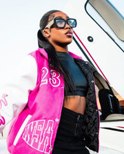 Insanidy Pink LOLA Varsity Jacket