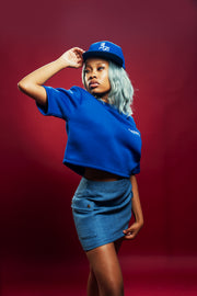 Insanidy Blue Cropped T-Shirt